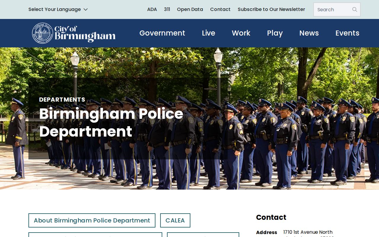 Birmingham Police Department official recent arrest newsroom