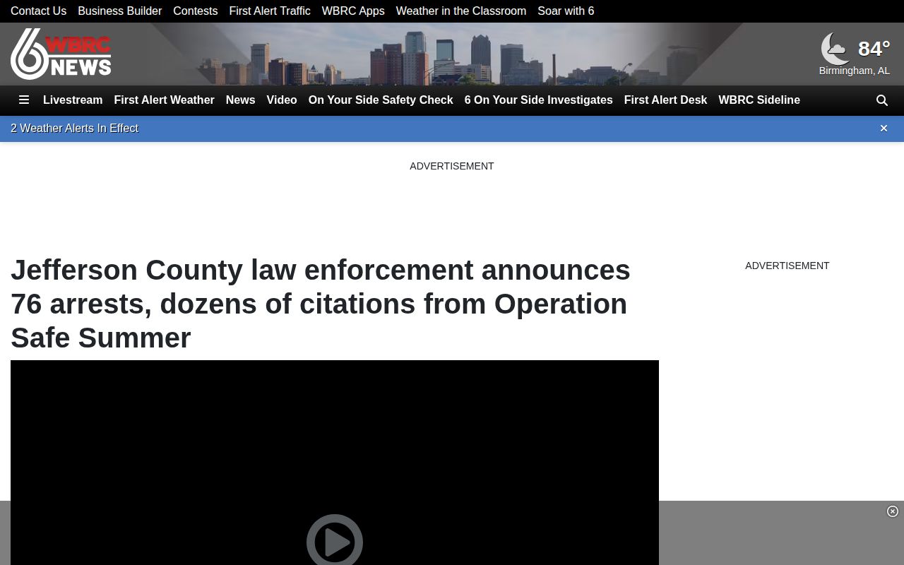 Jefferson County arrest operation reported by WBRC